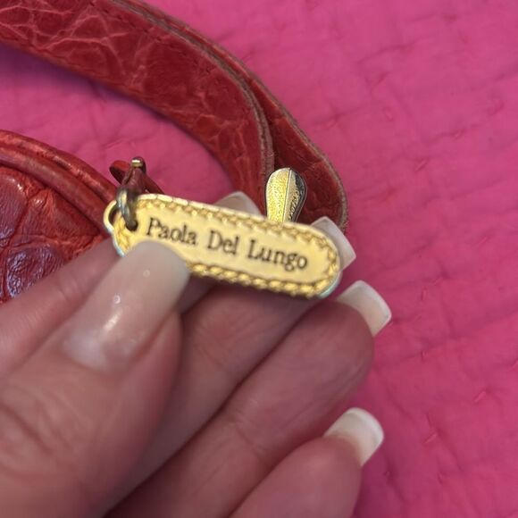 Paola del lungo red crocodile skin bag - Picture 5 of 10